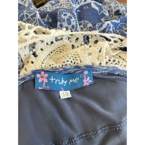 Y2K Beachy Floral Ruffle Crochet Racerback Tank Top - Picture 7 of 7